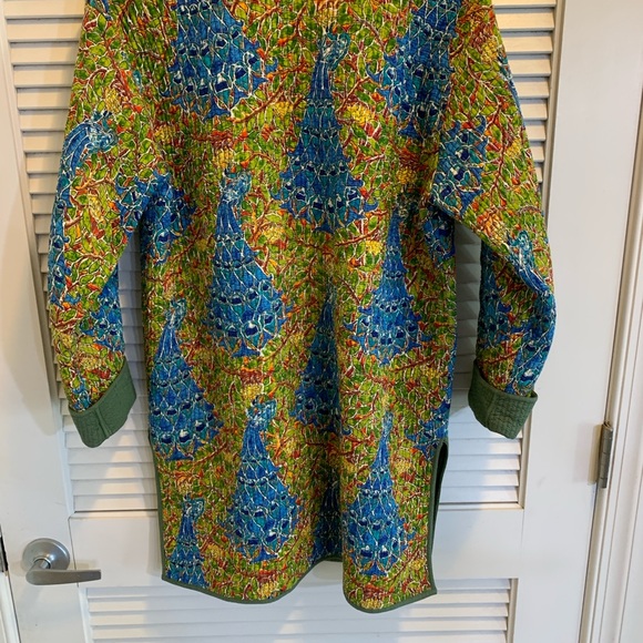 Orvis Quilted Reversible Jacket Women Size Large Indian Style Boho - Picture 5 of 8